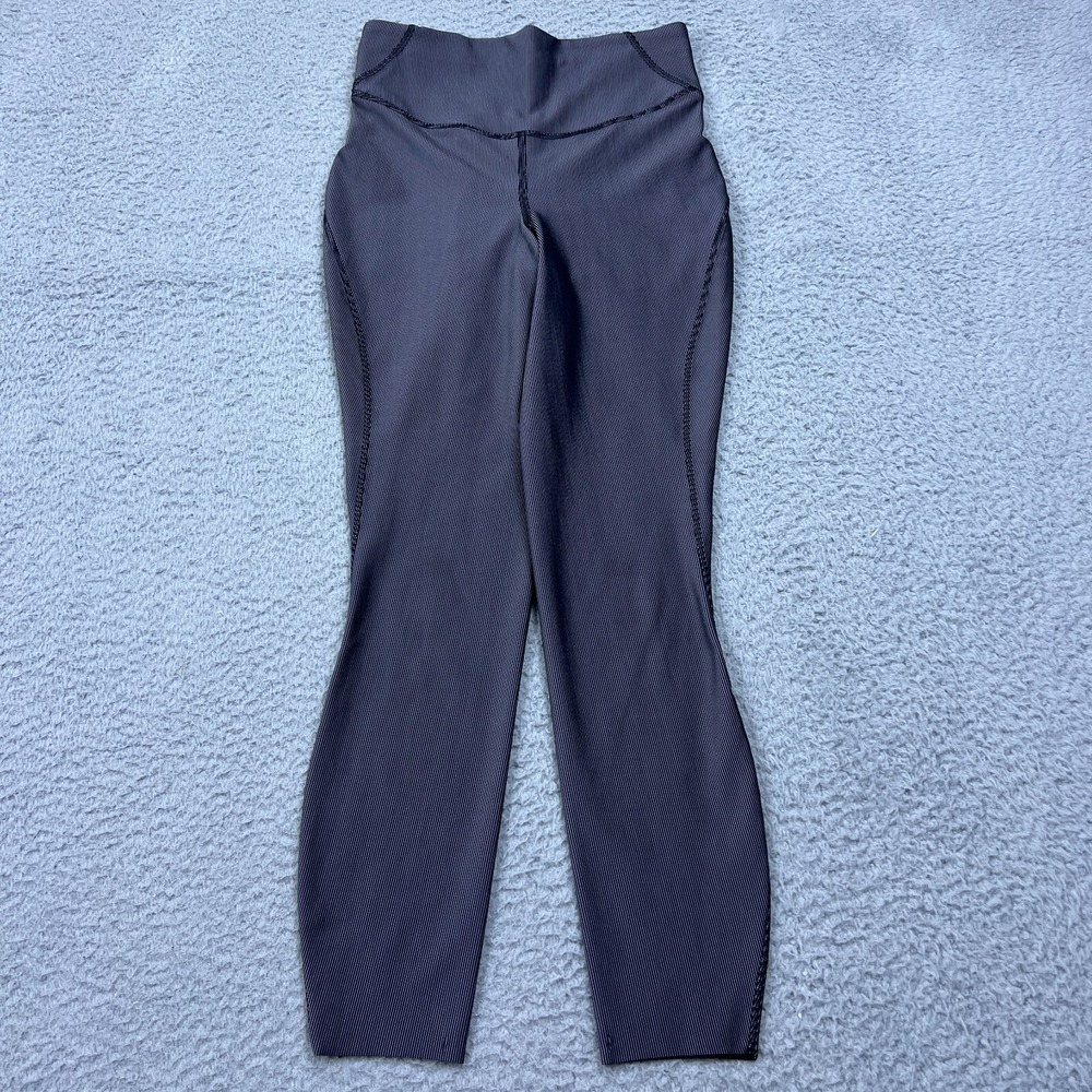 Lululemon Base Pace High-Rise Tight 25" Two-Tone Ribbed Black/Gull Grey 4 W5FD7S